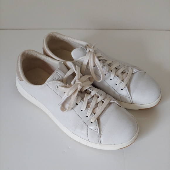 Cole Haan GrandPro White Leather Sneakers Size 7.5 - Picture 2 of 15